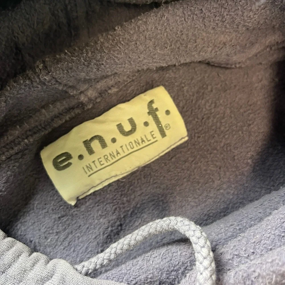 ENUF‎ Internationale Hoodie Mens XL Purple Vintage 90s Sport Graphic Streetwear